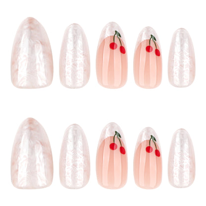 Kunstvolle Nagelverlängerungen mit fruchtigem Design Brehn