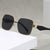Damen stilvolle quadratische Sonnenbrille mit geschwungenem Rahmen Brehn