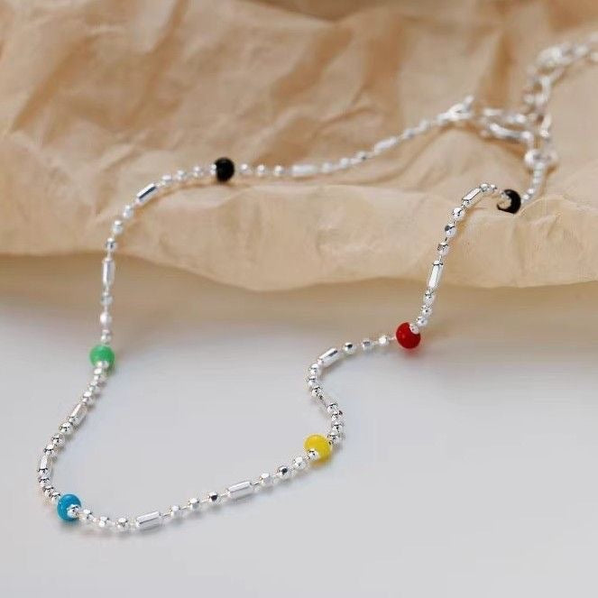 Zarte Mehrfarbige Perlenkette Armband Brehn