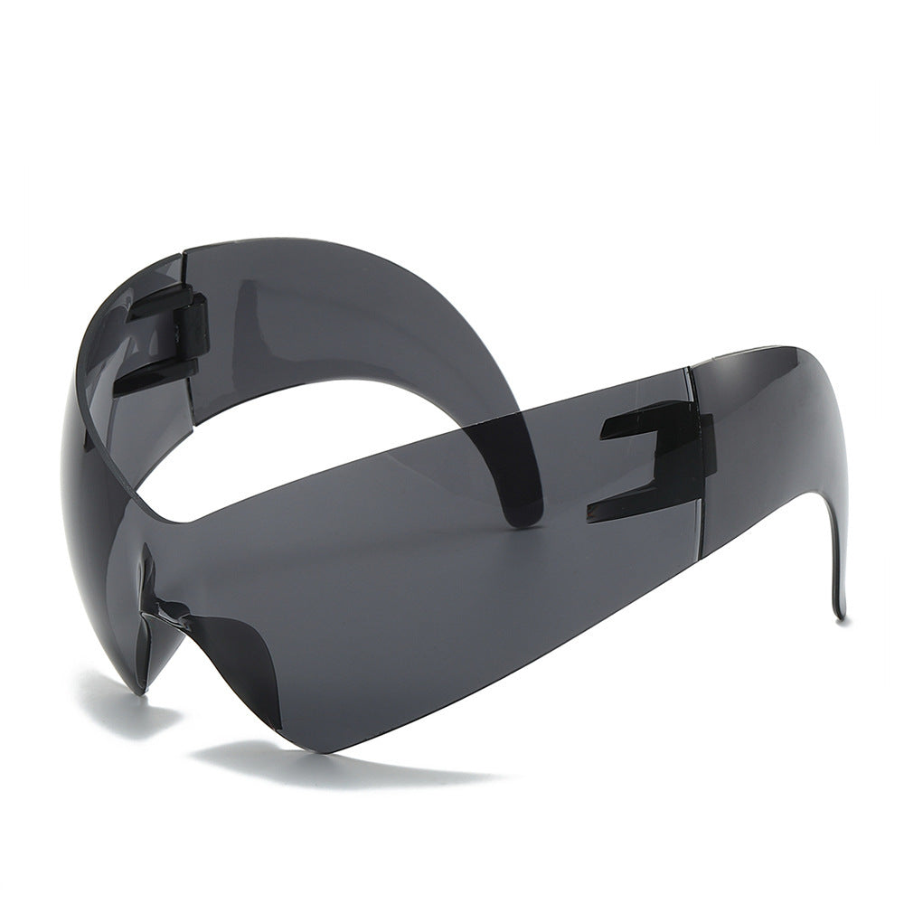 Futuristische Übergroße Shield Sonnenbrille Brehn