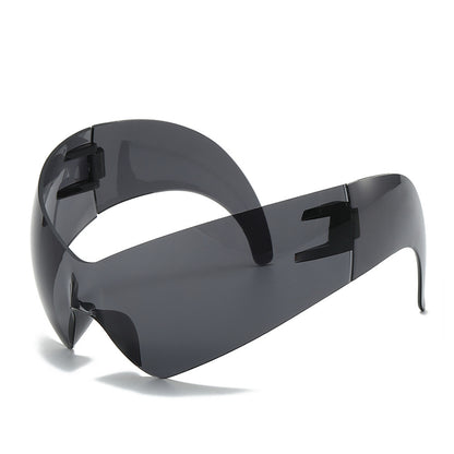 Futuristische Übergroße Shield Sonnenbrille Brehn