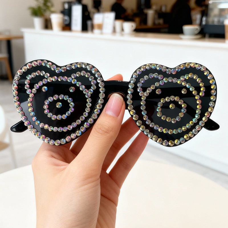 Herzförmige Strass-Sonnenbrille Brehn