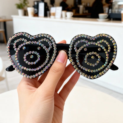 Herzförmige Strass-Sonnenbrille Brehn