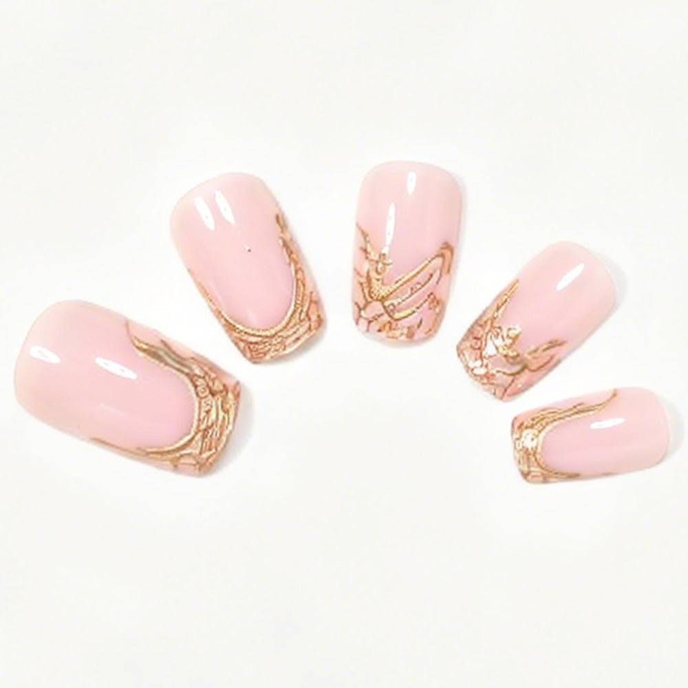 Elegantes Goldfolie Acryl-Nagelkunst-Set Brehn