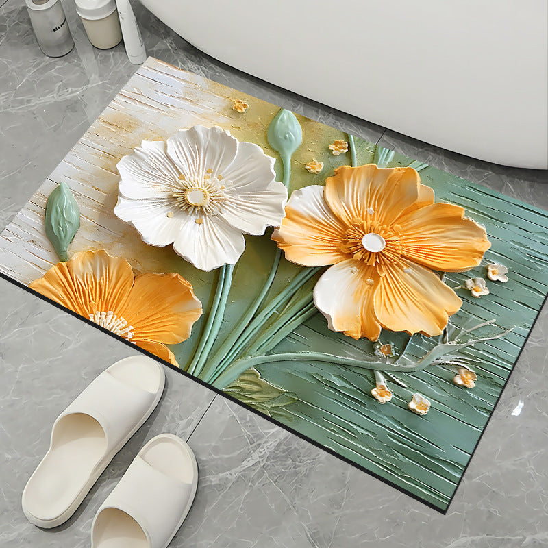 Blumenmuster Rutschfeste Badematte Brehn