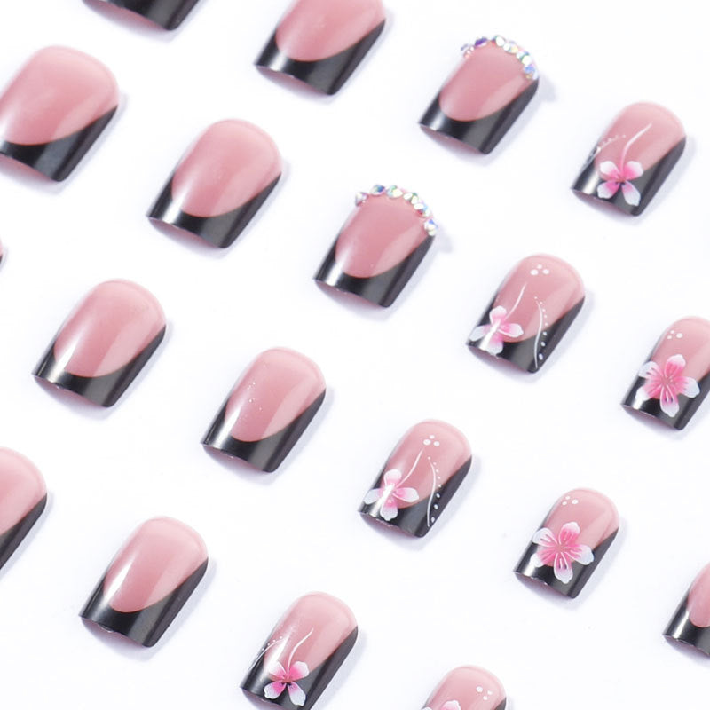 Floral Accent Press-On Nagelset