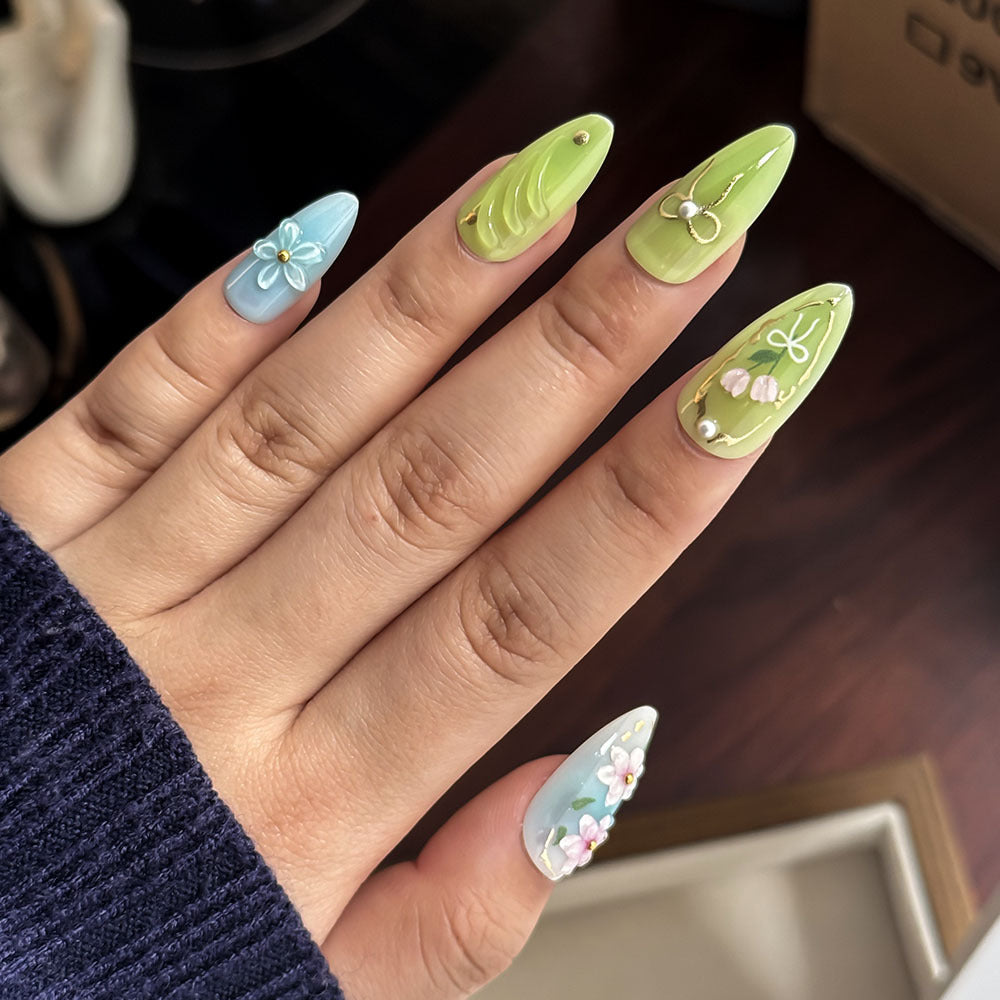 Künstlerisches Floral Nageldesign Kit Brehn