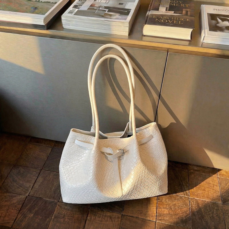 Texturiertes Leder Tote Bag Brehn
