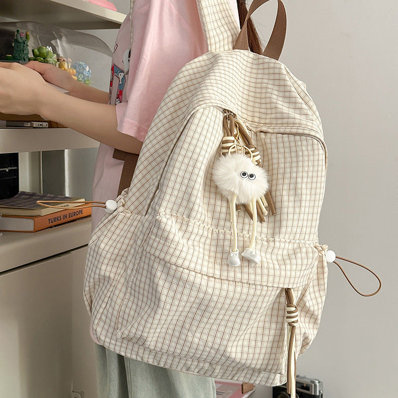 Lässiger Rucksack mit Gittermuster Brehn