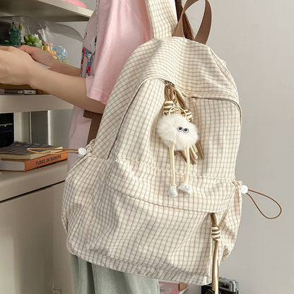Lässiger Rucksack mit Gittermuster Brehn