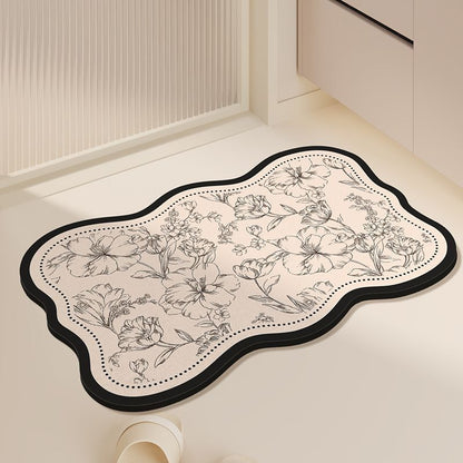 Elegante florale Druck Küchenmatte