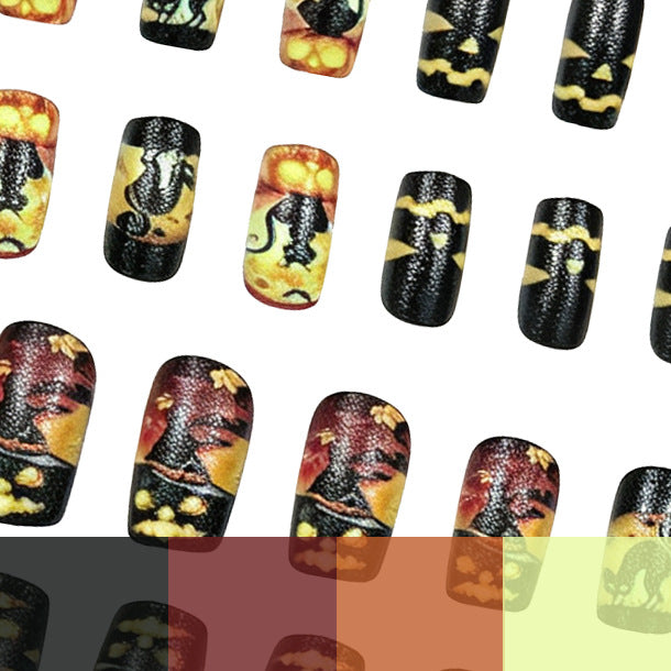 Halloween-Themen Press-On Nagelkunst Brehn