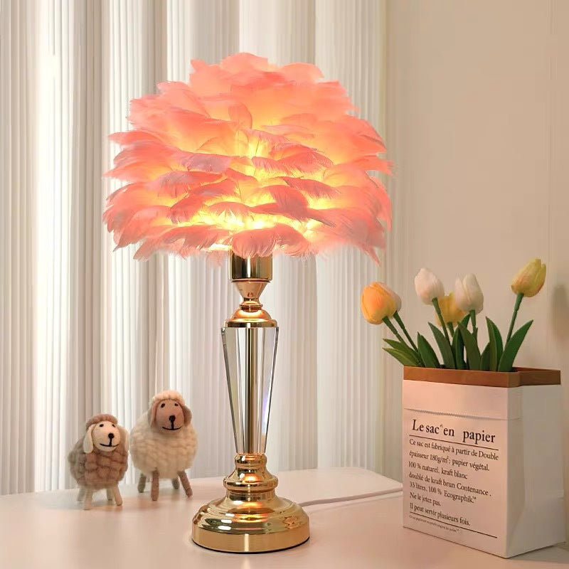 Federbetonte Tischlampe
