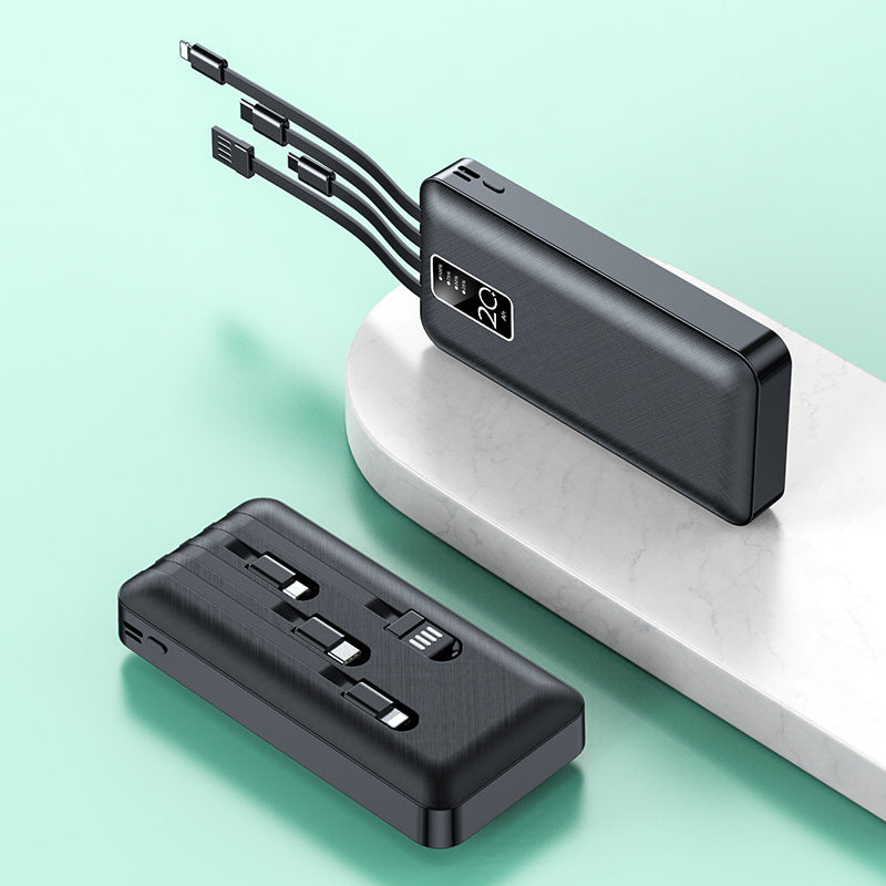 Leistungsstarke Powerbank mit integriertem Multikabel Brehn