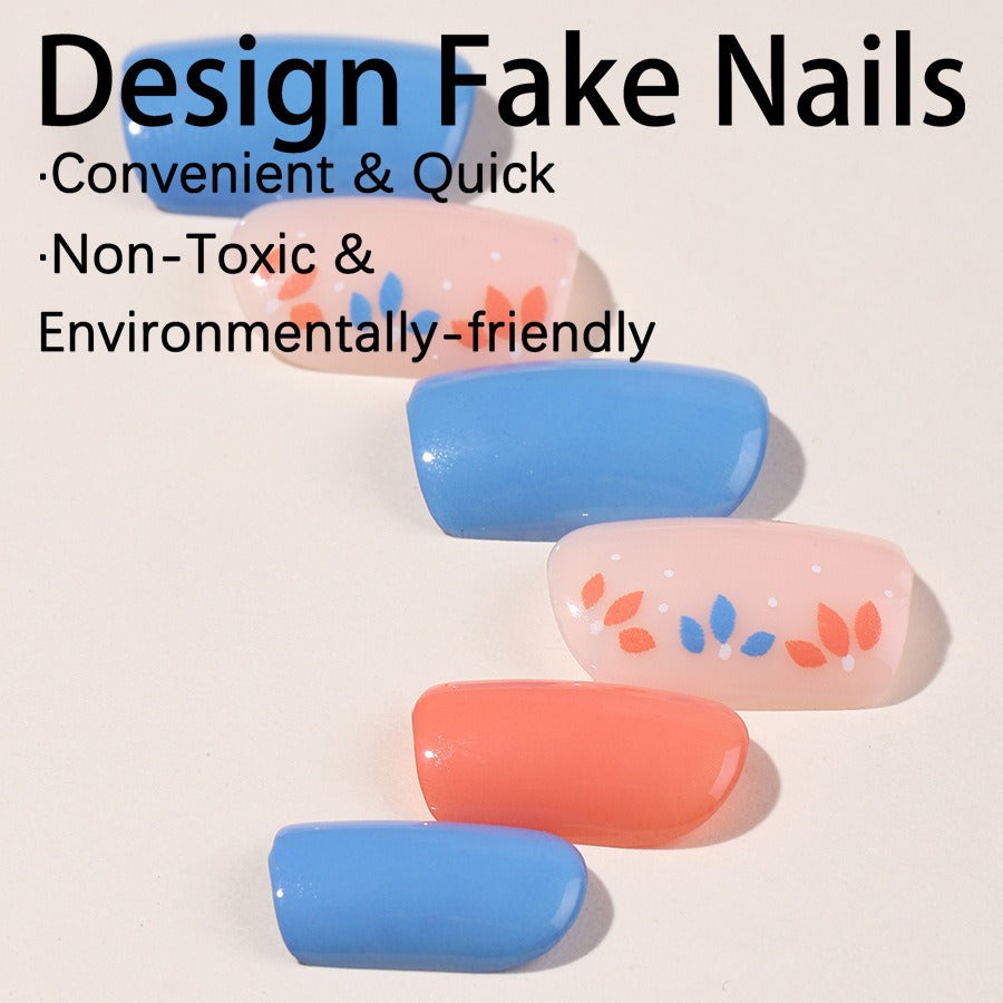 Kreatives Nagelset mit floralem und glamorösem Design Brehn