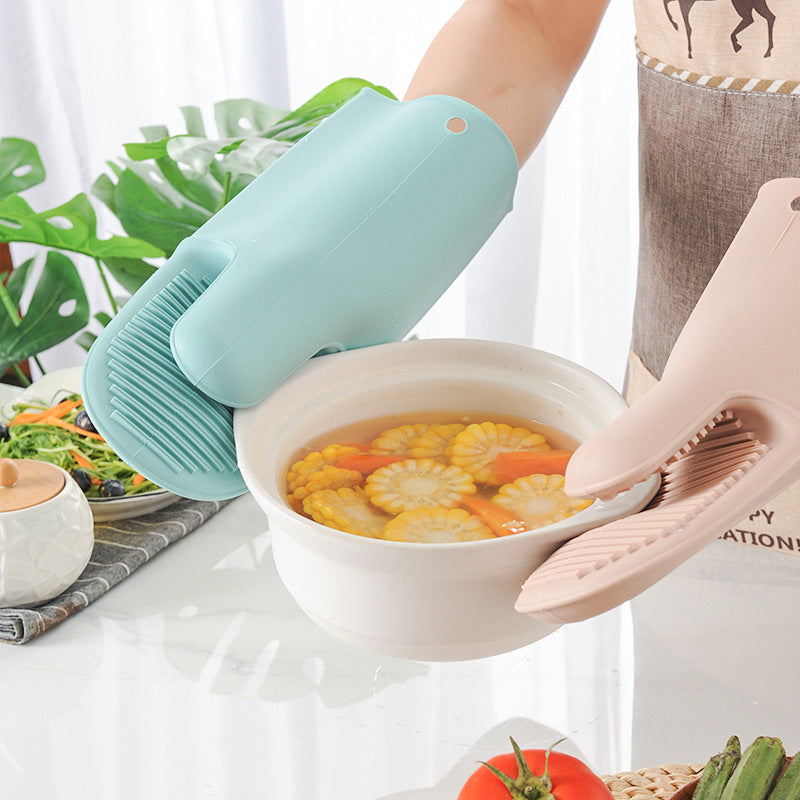 Silikon Küchenhandschuh mit Integrierten Reinigungsborsten Brehn