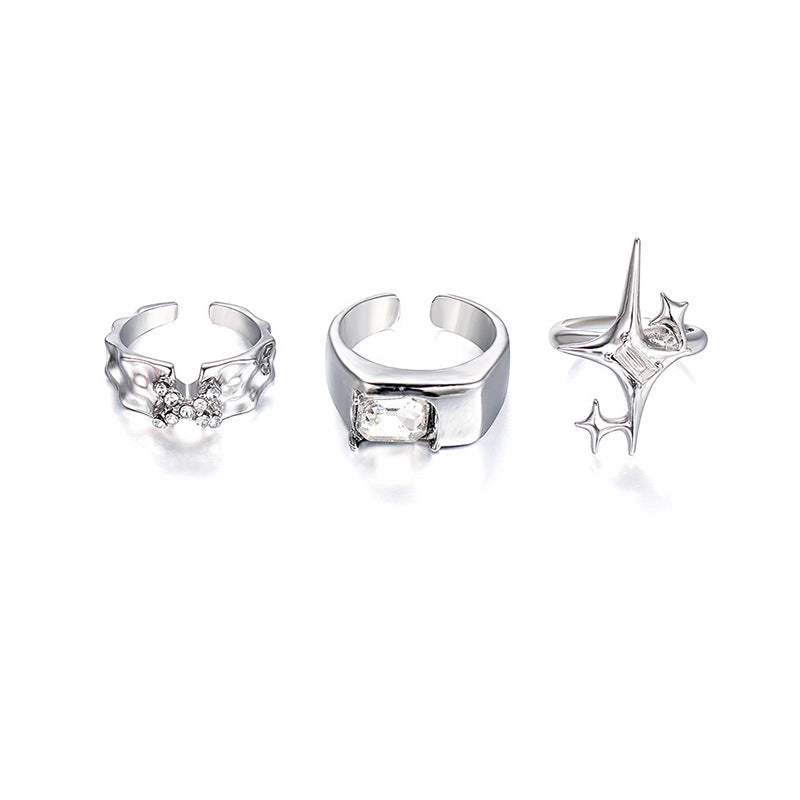 Trendiger Offener Ring mit Zirkonia-Akzent Brehn