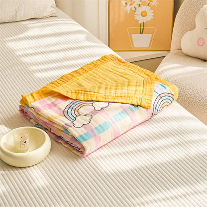 Leichtgewichtige Wendbare Baumwoll-Musselin Erdbeer Quiltdecke