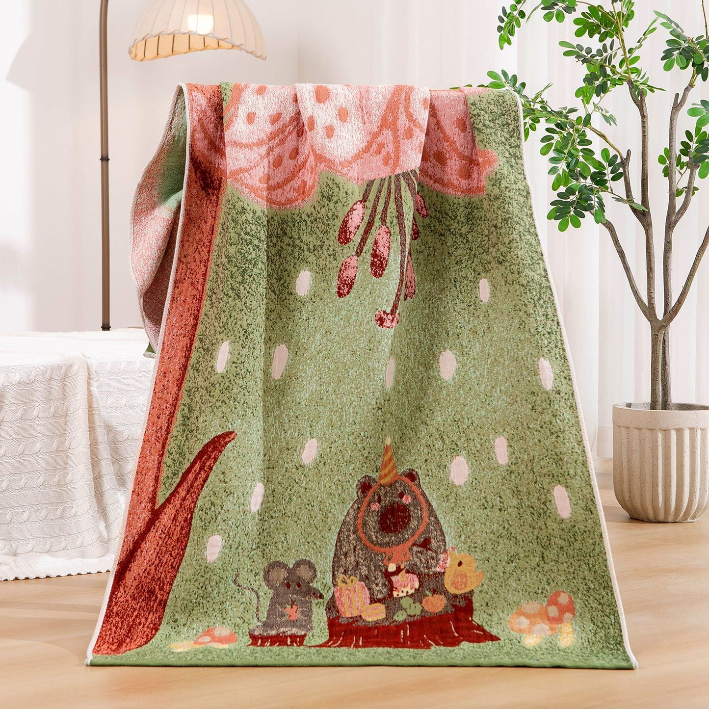 Unisex Kuscheldecke mit niedlichem Bärenmotiv Brehn