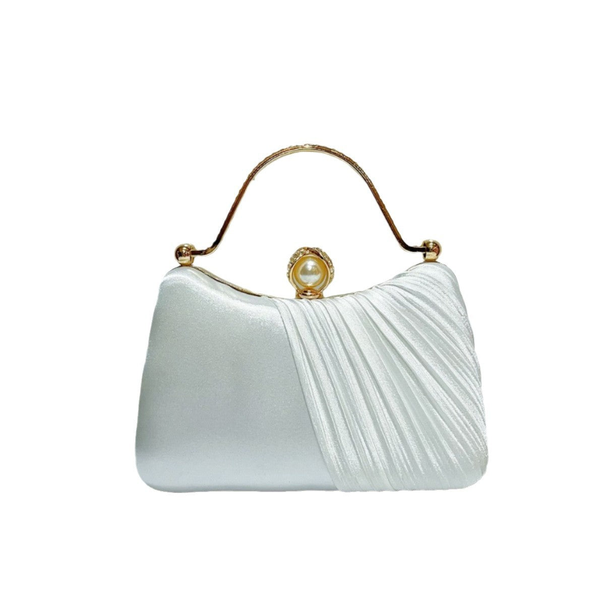 Satin Faltabendhandtasche