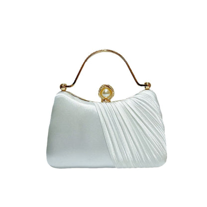 Satin Faltabendhandtasche