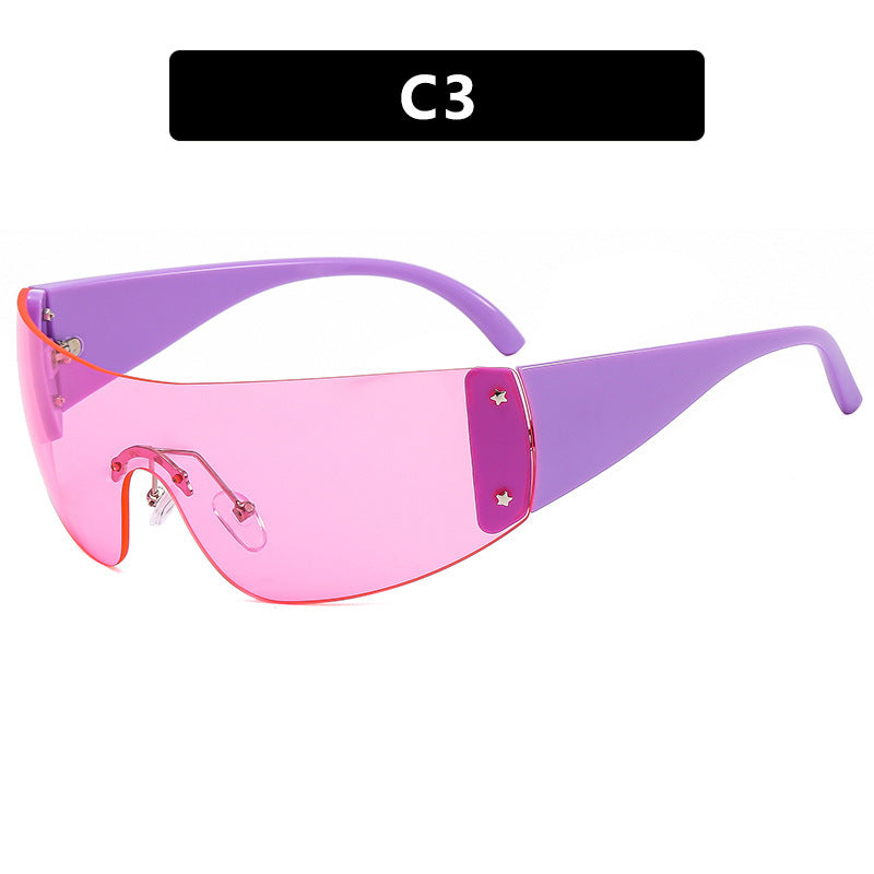 Damen futuristische Sport-Sonnenbrille Brehn