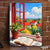 Scenic Window View Leinwand Druck Brehn