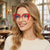 Damen Modische Cat-Eye Brille aus Kunststoff mit Metallakzenten Brehn