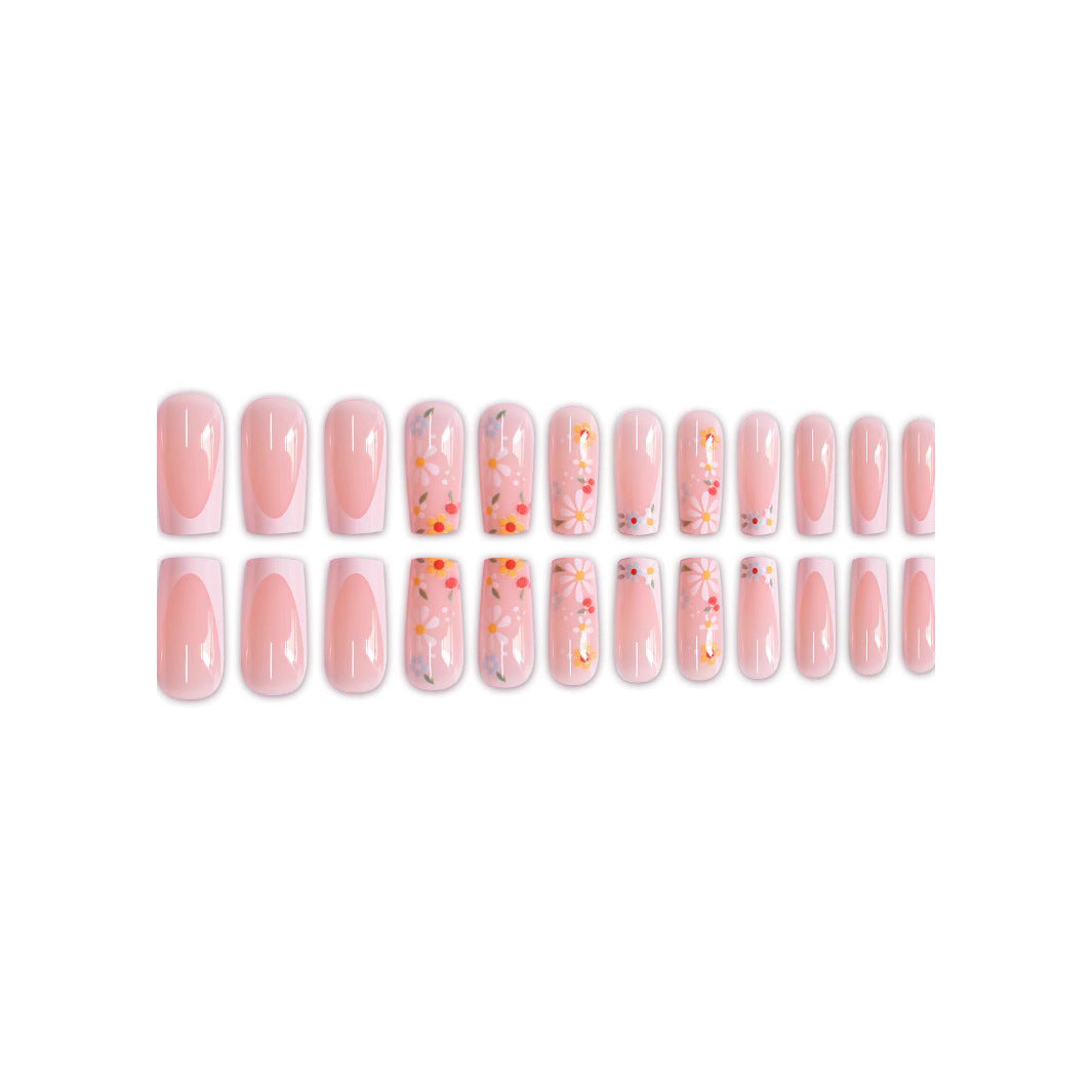 Blumenmuster Press-On Nagelkunst Brehn