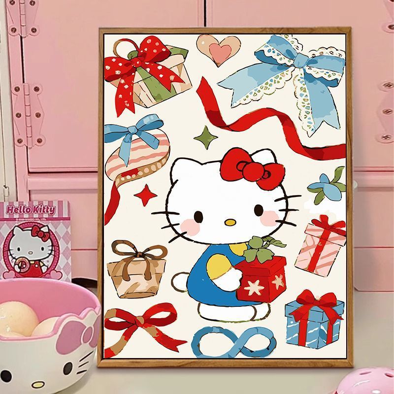 Hello Kitty-Themen Illustration Leinwand Kunst Brehn