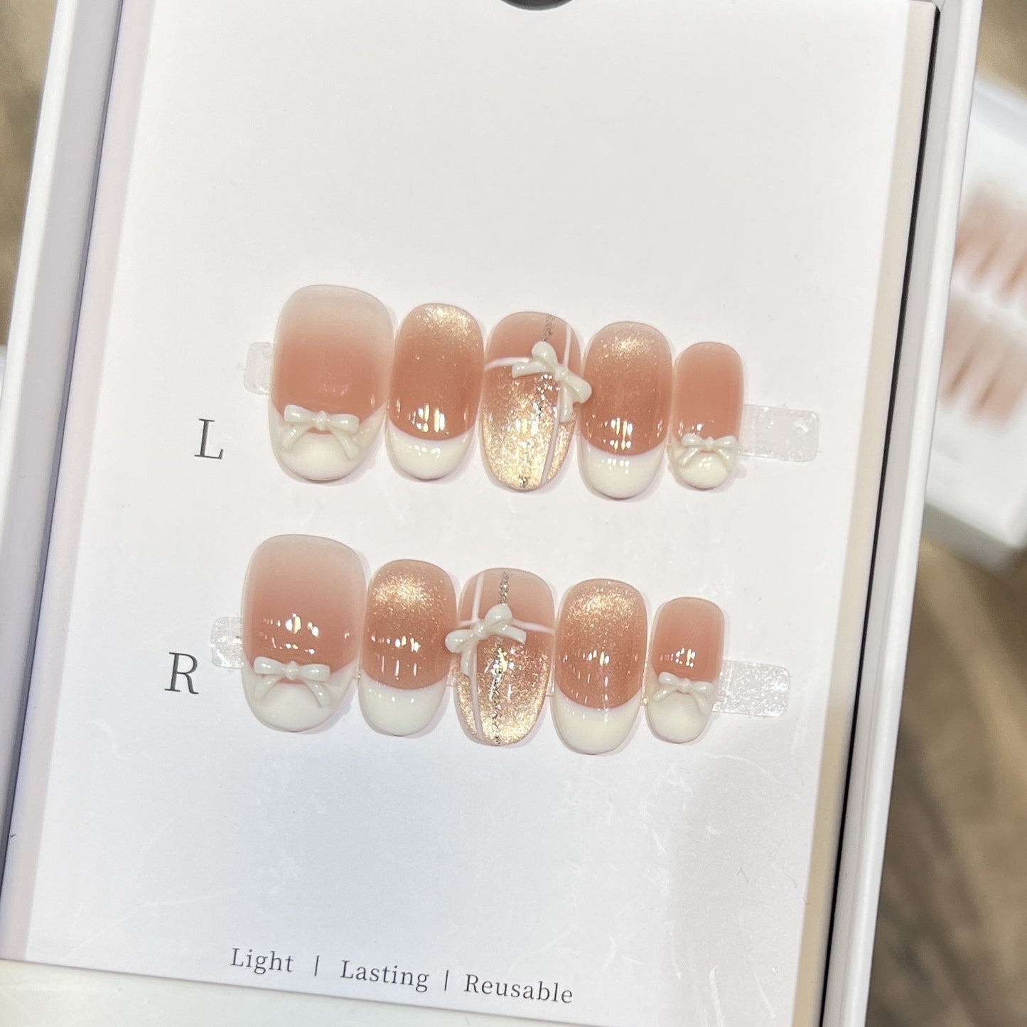 Elegantes wiederverwendbares Press-On Nagelset Brehn