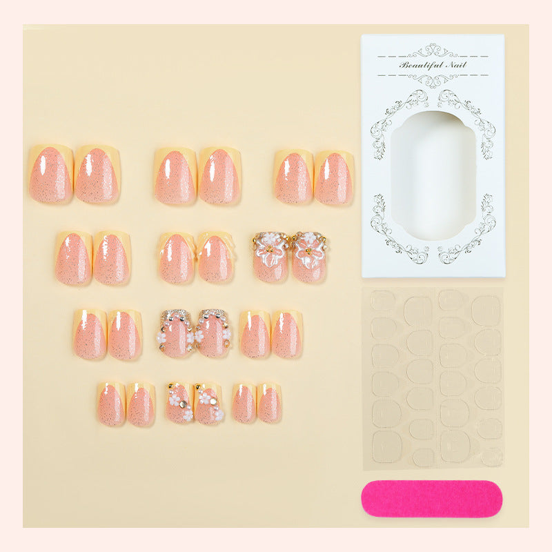 Elegantes florales Press-On-Nagelkunstset Brehn