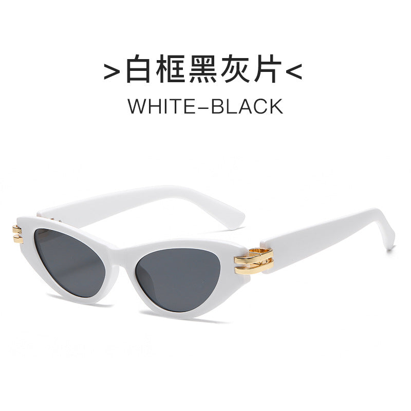 Damen Cat-Eye Sonnenbrille mit luxuriösem Rahmen und verspiegelten Gläsern Brehn