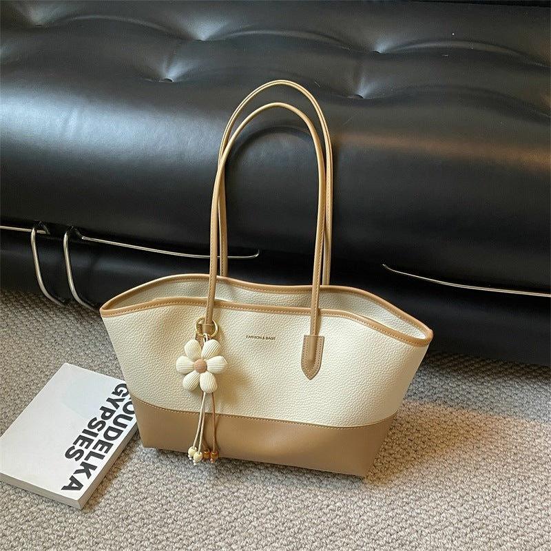 Strukturierte Leder-Tote-Tasche