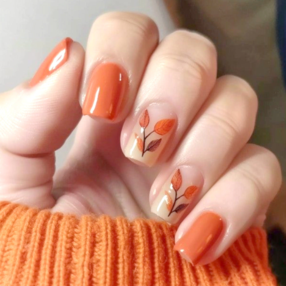 Herbst-Themen Press-On Nagelkunst Set Brehn