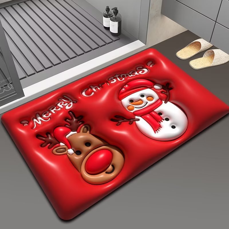 Weihnachtlich gestaltete Fußmatte Brehn