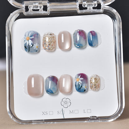 Dekorativer Floral Press-On Nagelset Brehn