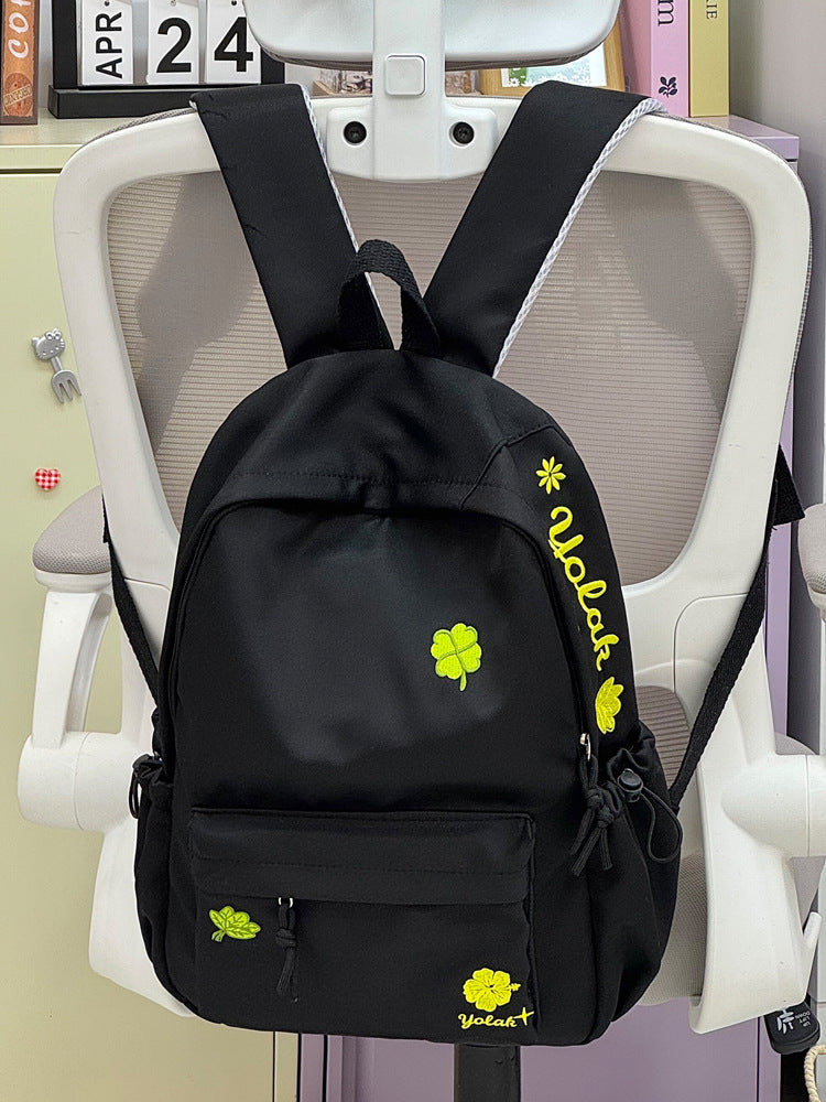 Lässiger Mehrfach- Taschen Bestickter Schulrucksack