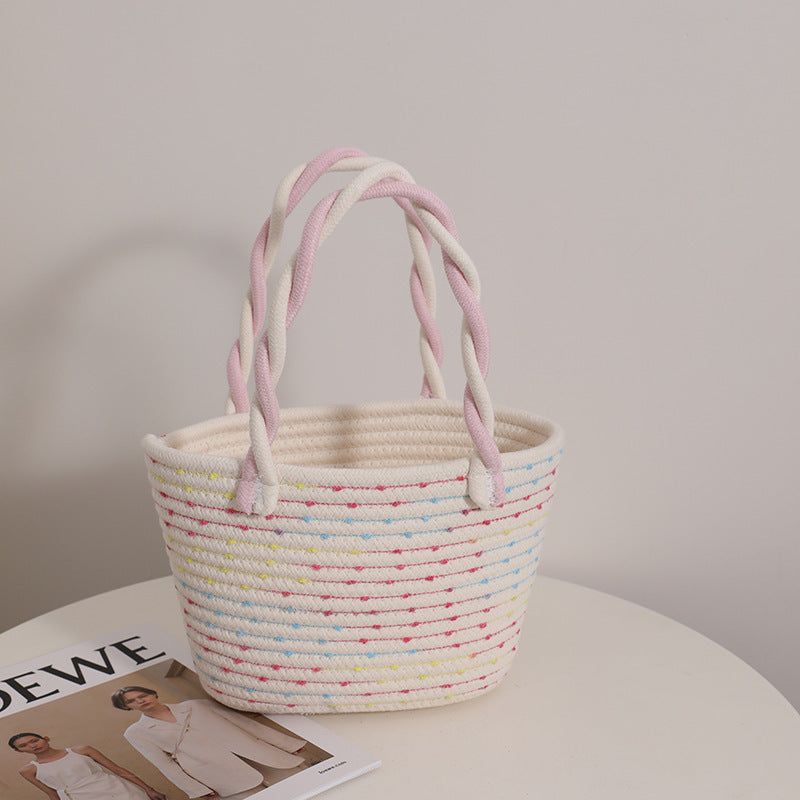 Damen Modische Strandtasche aus geflochtenem Damenmaterial Brehn