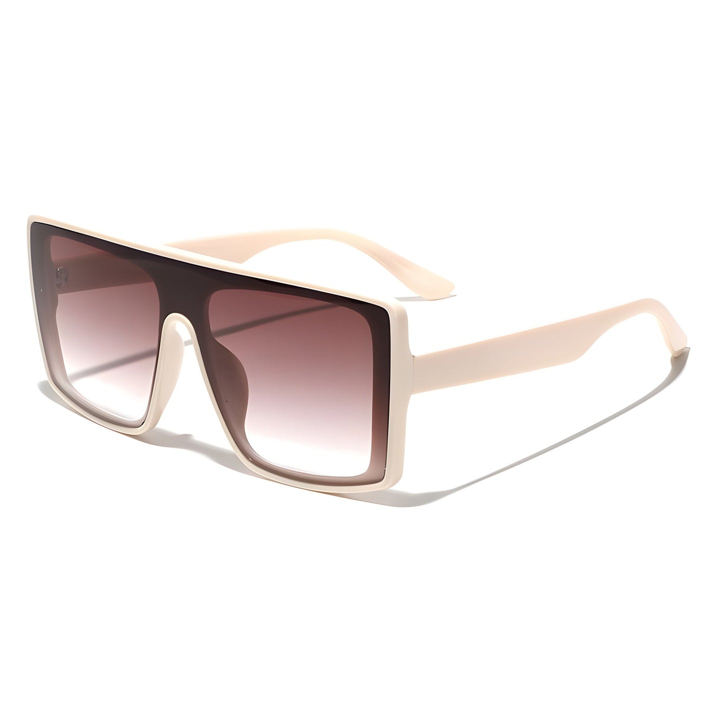 Damen oversized quadratische Sonnenbrille mit luxuriösem Schildpatt-Design Brehn