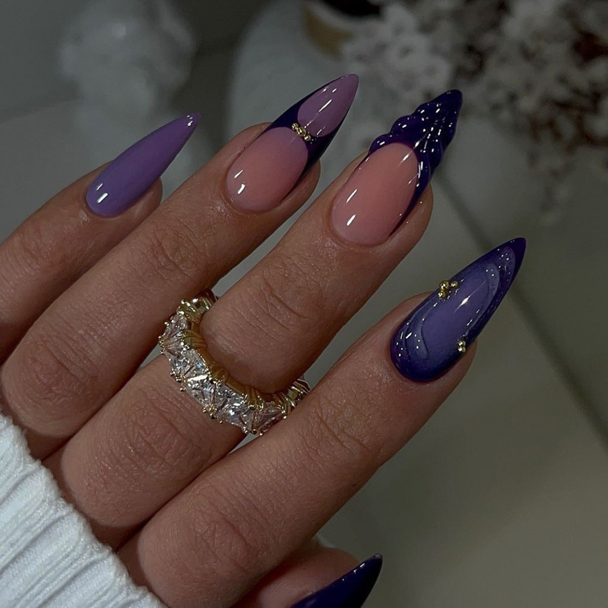 Stylisches Stiletto Press-On Nagelset Brehn