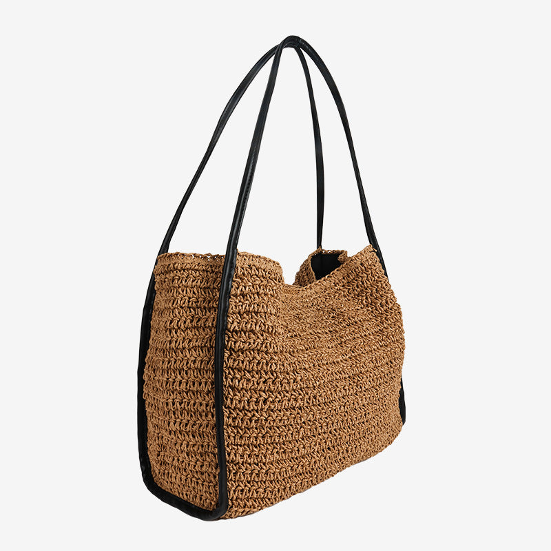 Damen Handtasche aus hochwertigem geflochtenem Naturmaterial Brehn