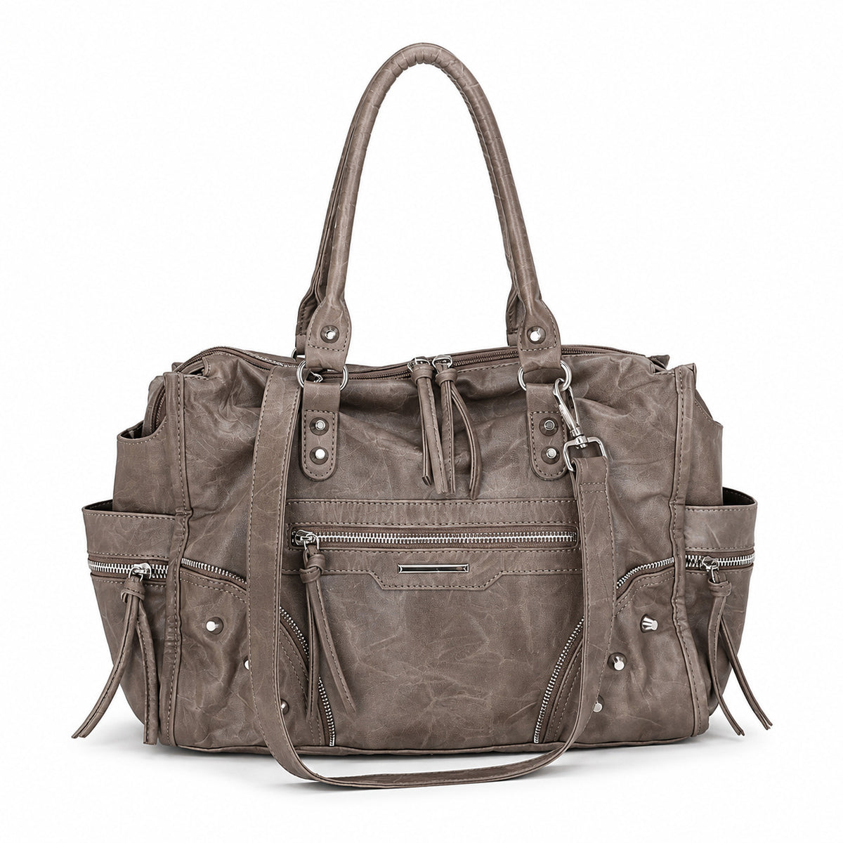 Multi-Pocket Vintage Leder Tasche