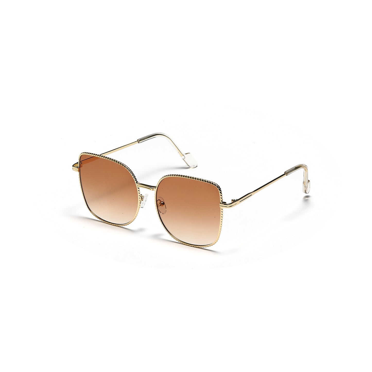 Damen modische oversized Designer-Sonnenbrille mit facettenreichem Rahmen Brehn