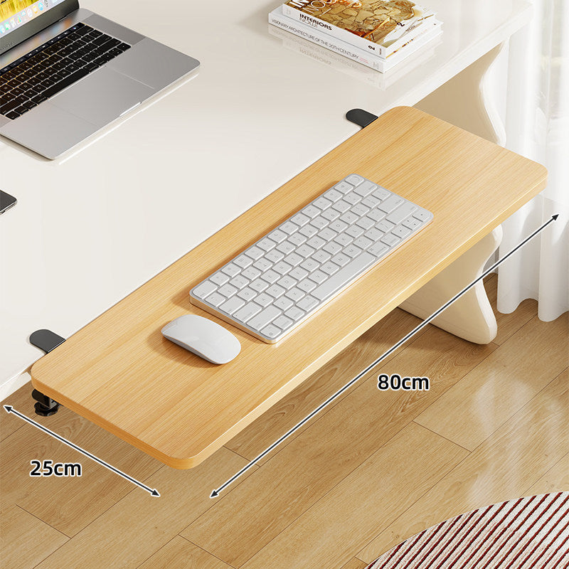 Unter-Desk Bambus Ausziehbare Arbeitsfläche Clamp-Montierte Tastatur- & Mausplattform