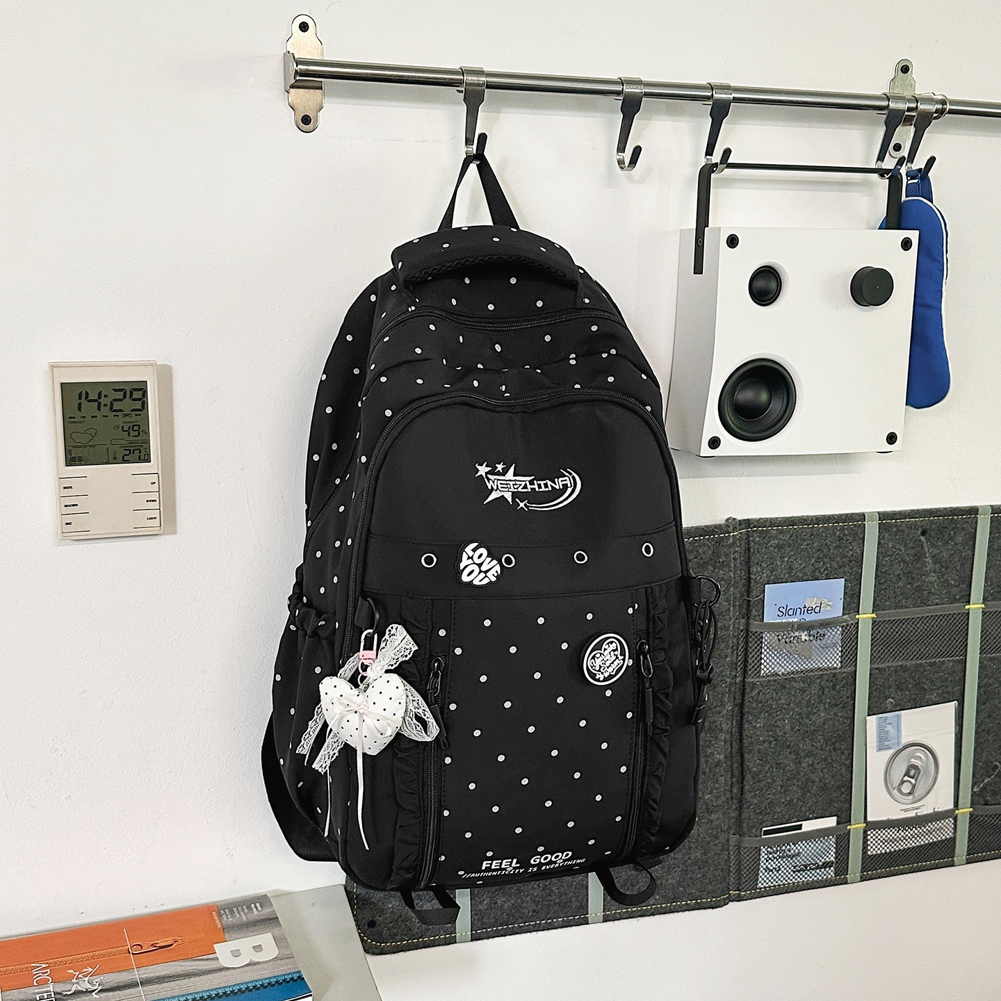 Stylische Polka Dot Schulranzen