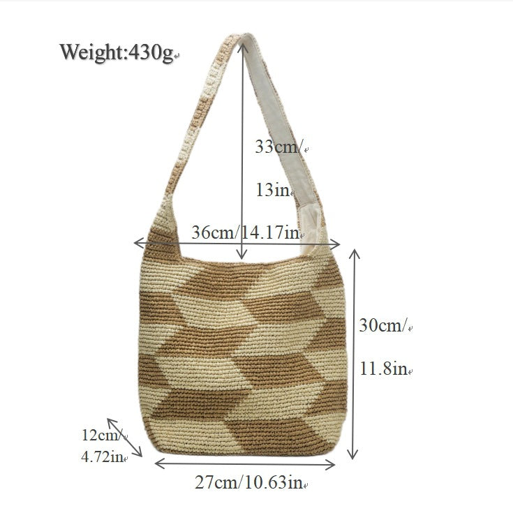 Stilvolle Handtasche Aus Naturgeflecht Brehn