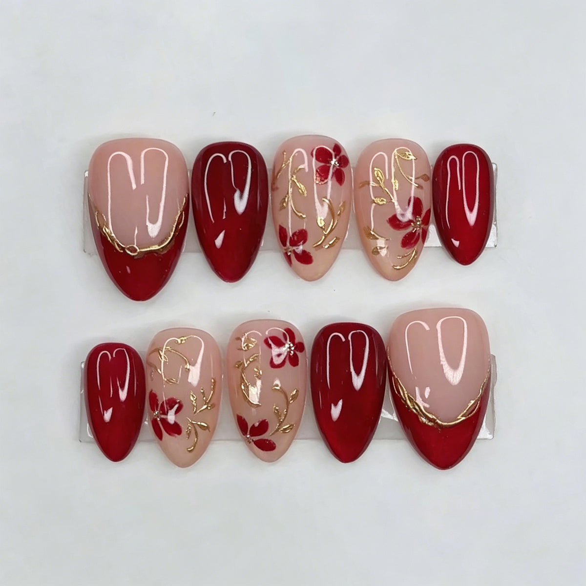 Künstlerisches Floral Press-On Nagelkunstset Brehn 1790636459