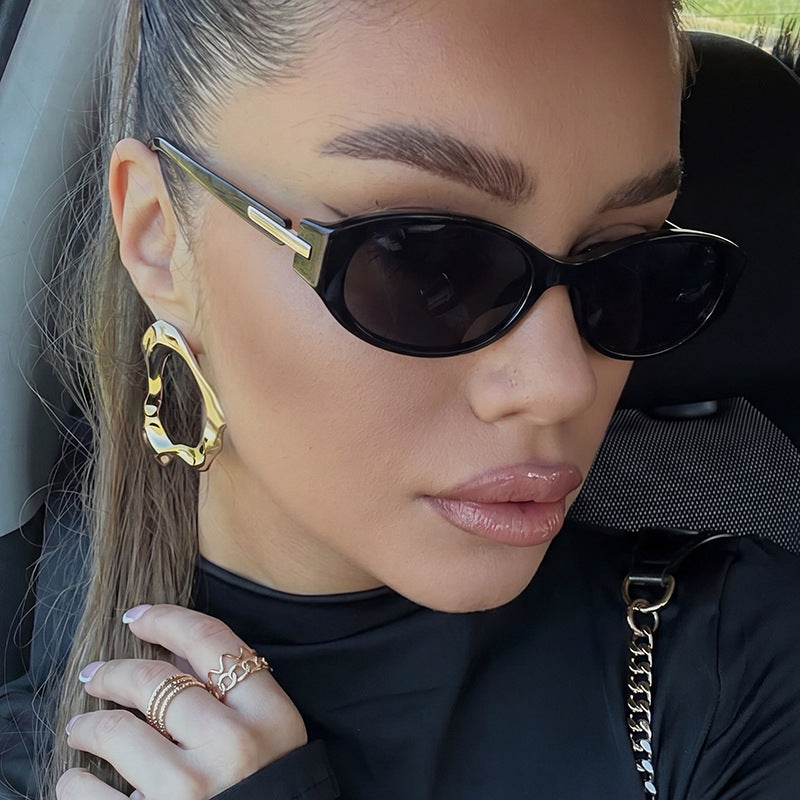 Damen cat-eye Sonnenbrille mit robustem Rahmen und polarisierenden Gläsern Brehn