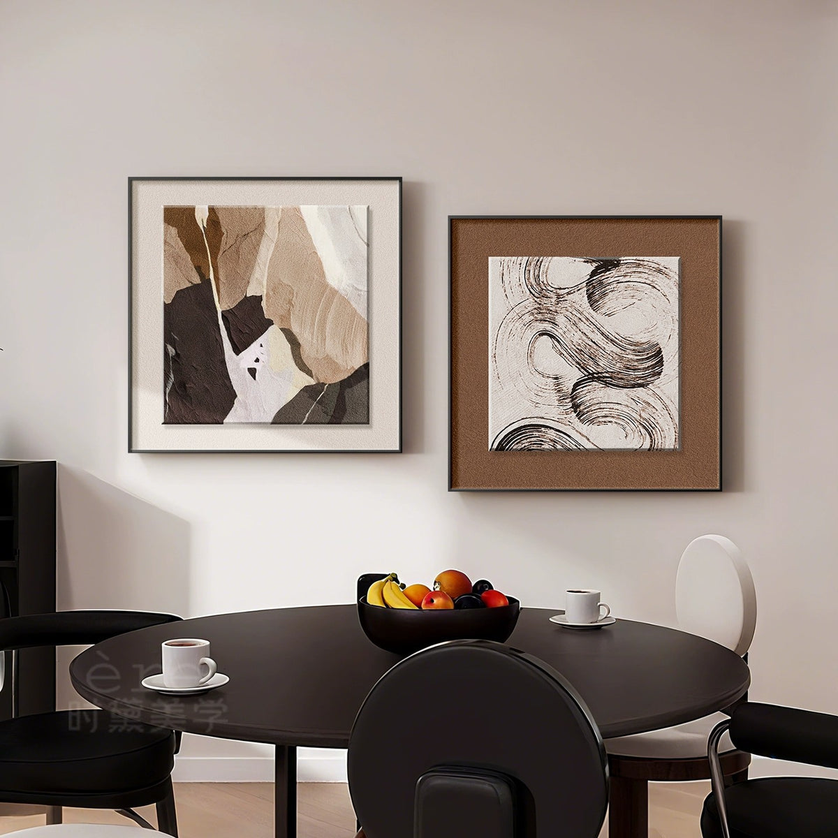 Abstrakte textile Wandkunst